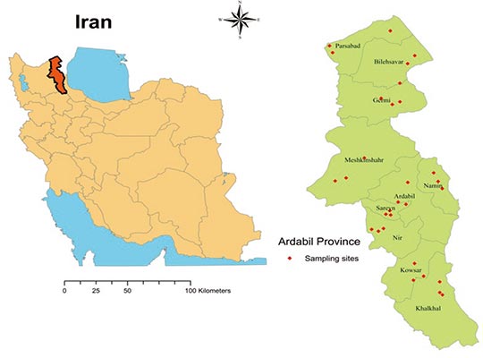 Mapping of visceral leishmaniasis areas in northwestern Iran